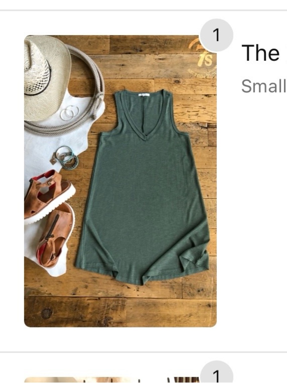 Z Supply Olive Ribbed V-Neck Tank